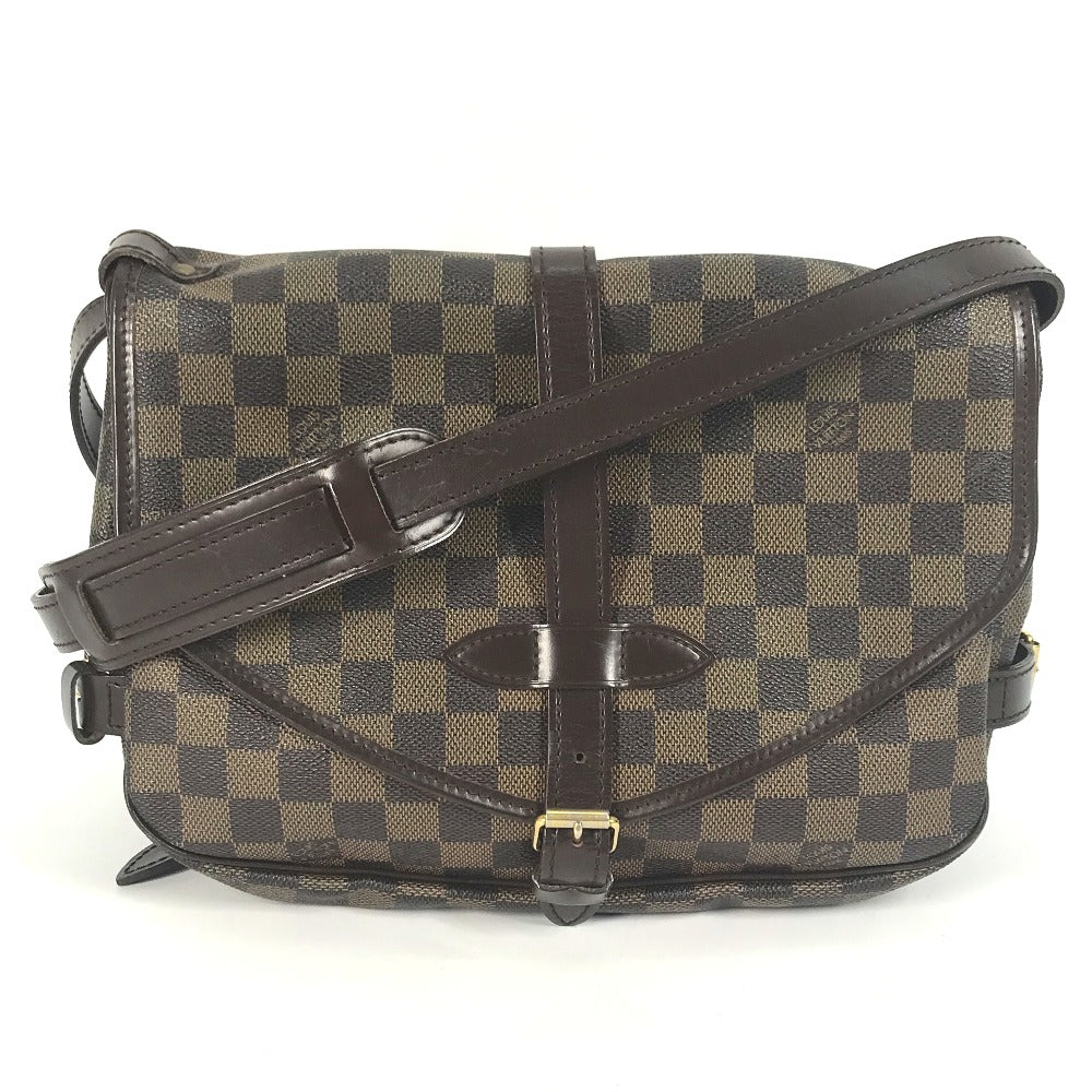 LOUIS VUITTON Shoulder Bag N48081 Damier canvas Brown Damier Saumur 30 Women Used Authentic