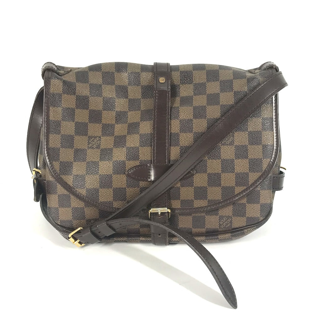 LOUIS VUITTON Shoulder Bag N48081 Damier canvas Brown Damier Saumur 30 Women Used Authentic