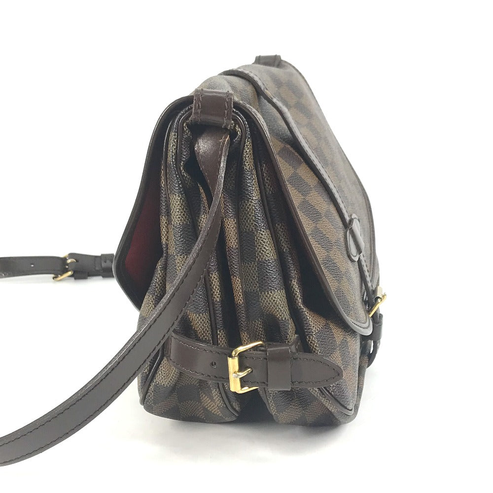 LOUIS VUITTON Shoulder Bag N48081 Damier canvas Brown Damier Saumur 30 Women Used Authentic