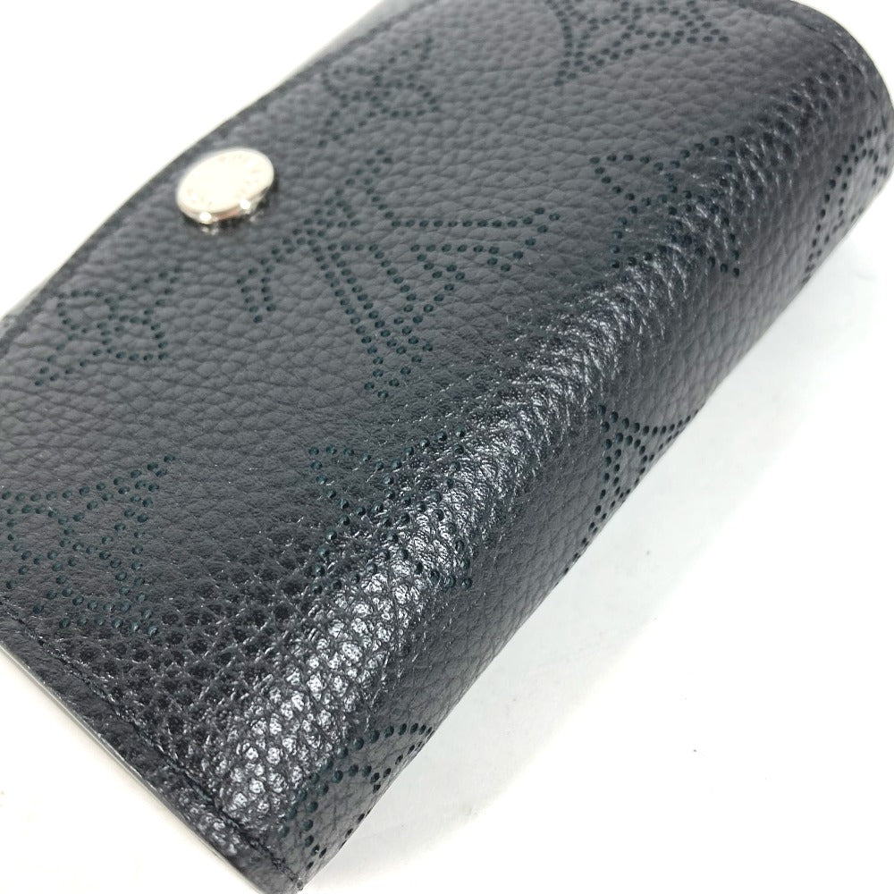 LOUIS VUITTON Trifold wallet M67498 monogram mahina leather black Mahina Portefeuille Iris XS Women Used Authentic