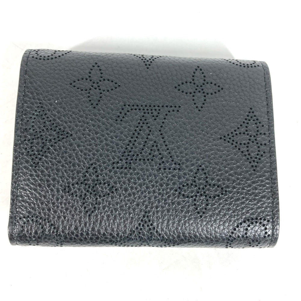 LOUIS VUITTON Trifold wallet M67498 monogram mahina leather black Mahina Portefeuille Iris XS Women Used Authentic