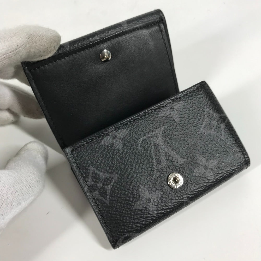 LOUIS VUITTON Trifold wallet M67630 Monogram Eclipse Canvas black Monogram Eclipse Discovery Compact