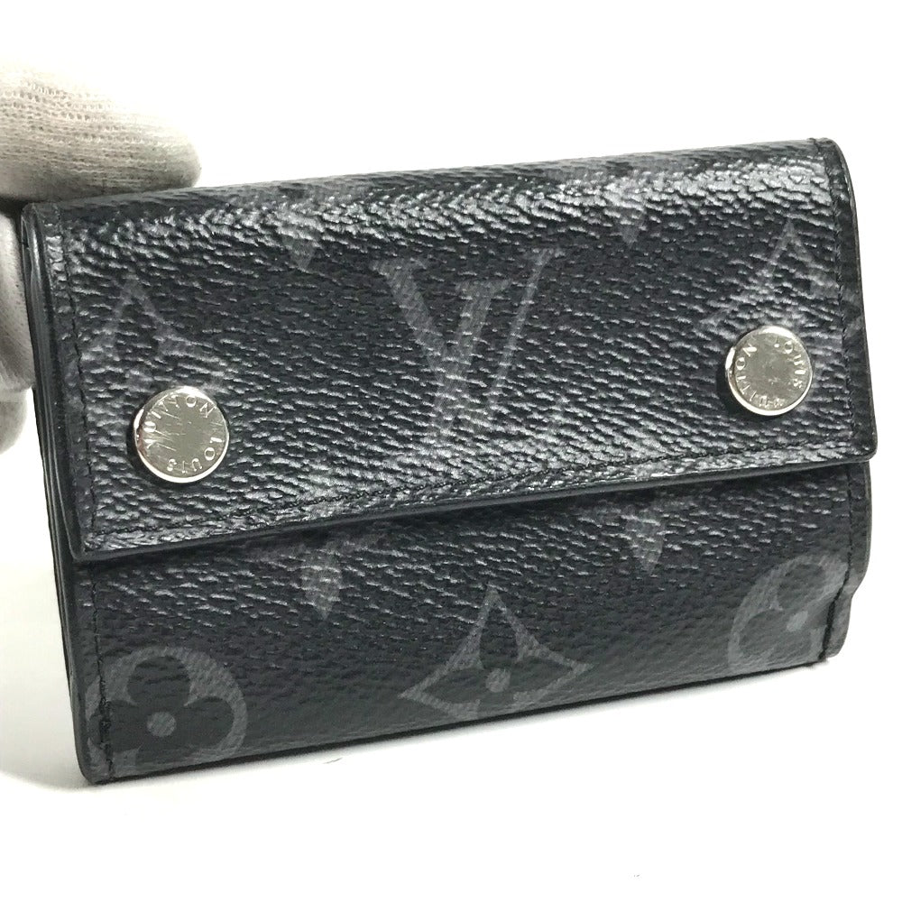 LOUIS VUITTON Trifold wallet M67630 Monogram Eclipse Canvas black Monogram Eclipse Discovery Compact
