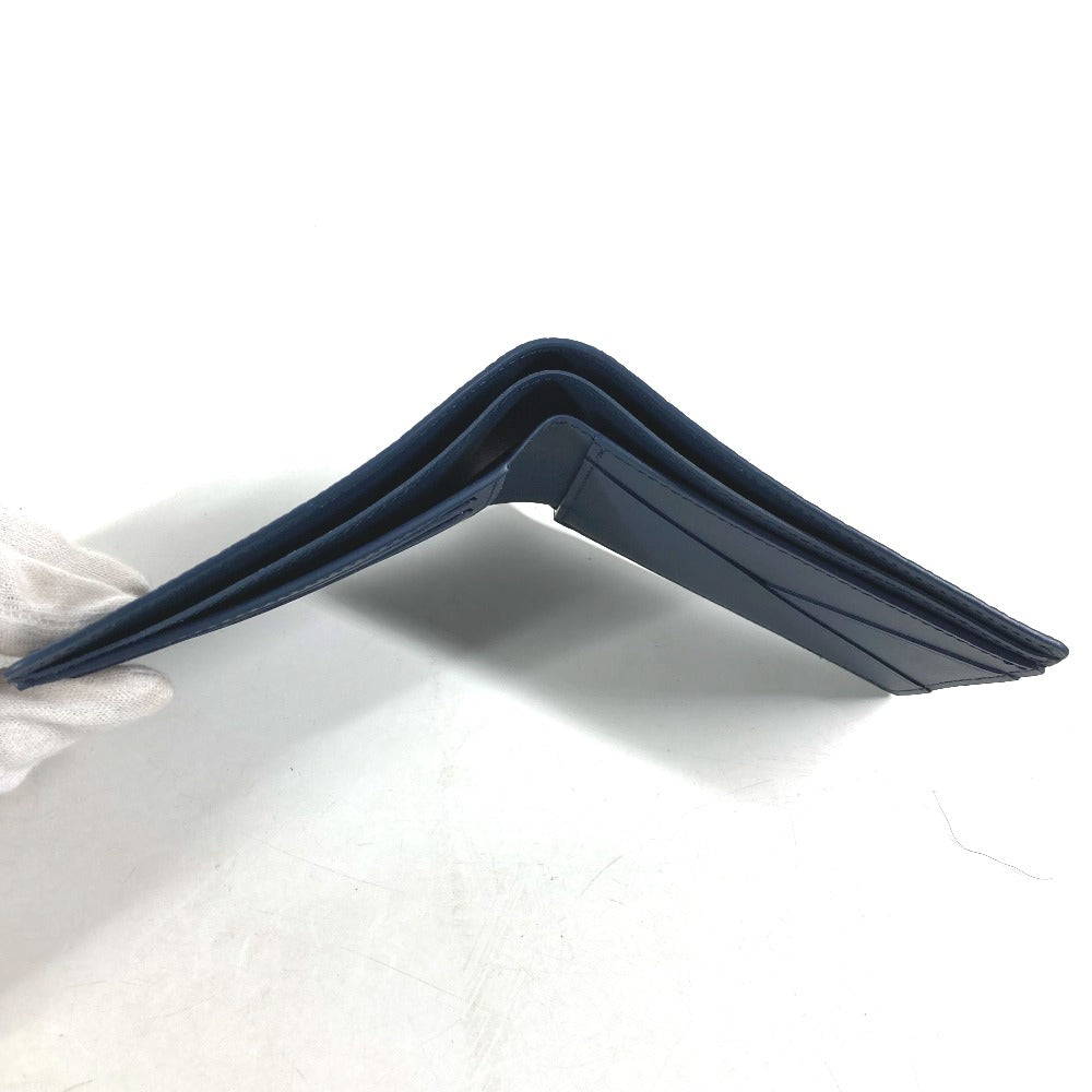 LOUIS VUITTON Folded wallet M81822 leather Navy LV Aero Portefeuille mens Used Authentic