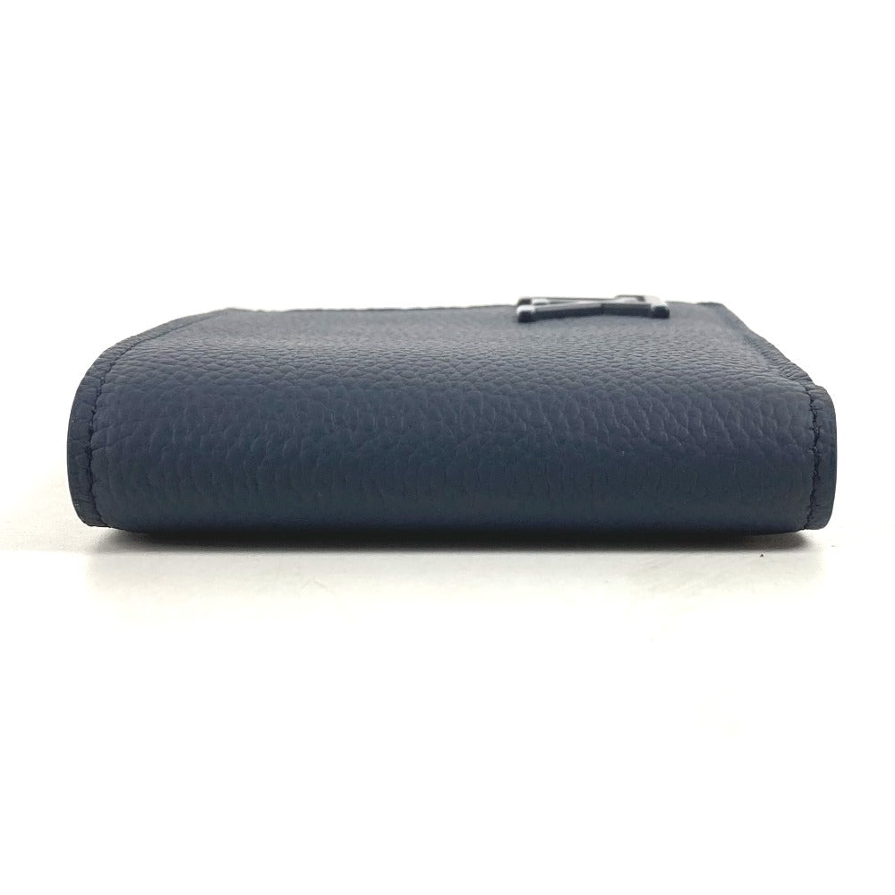 LOUIS VUITTON Folded wallet M81822 leather Navy LV Aero Portefeuille mens Used Authentic