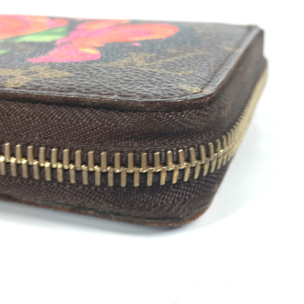 LOUIS VUITTON Long Wallet Purse M93759 Monogram canvas Brown Monogram Rose Stephen Sprouse Zippy wallet Women Used Authentic
