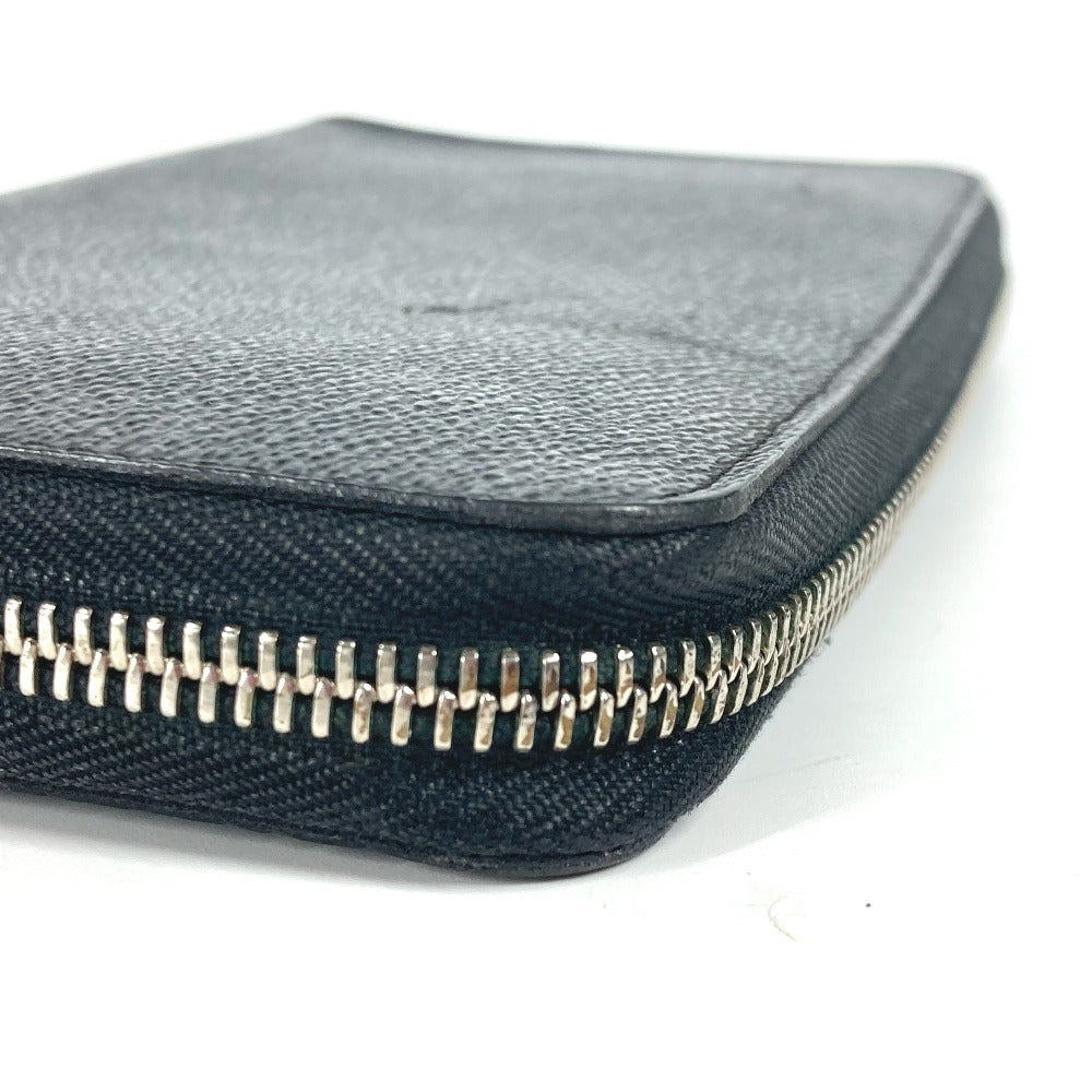 LOUIS VUITTON Long Wallet Purse N63077 Damier Grafitto Canvas black Damier Grafitte Zippy Organizer Women Used Authentic