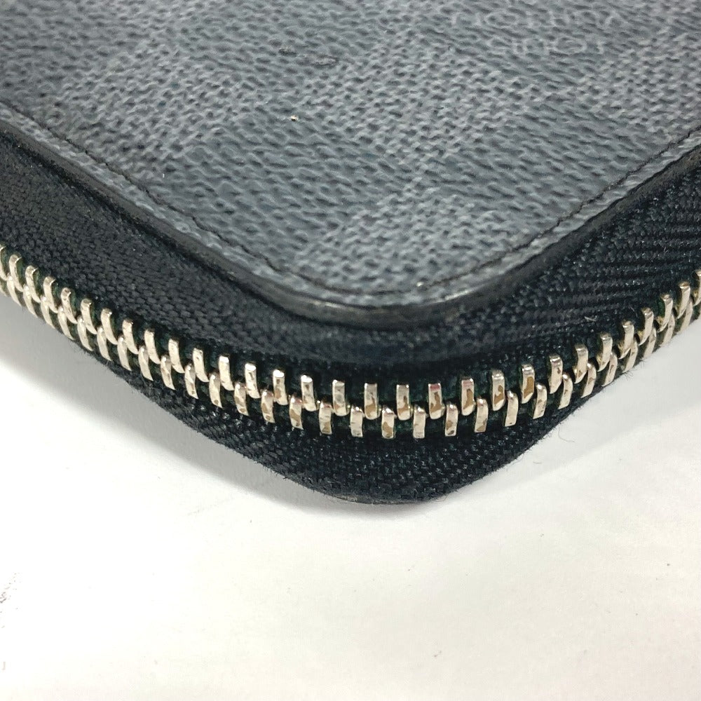 LOUIS VUITTON Long Wallet Purse N63077 Damier Grafitto Canvas black Damier Grafitte Zippy Organizer Women Used Authentic