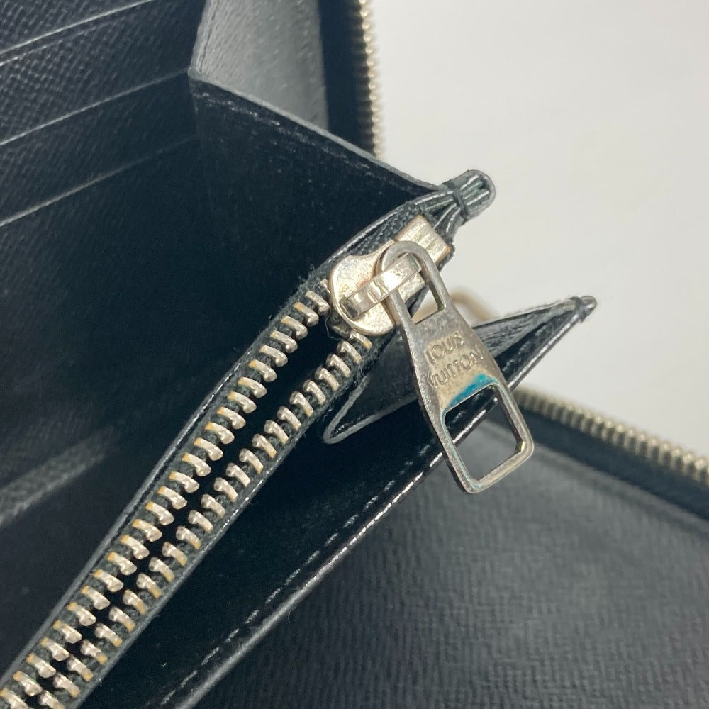 LOUIS VUITTON Long Wallet Purse N63077 Damier Grafitto Canvas black Damier Grafitte Zippy Organizer Women Used Authentic