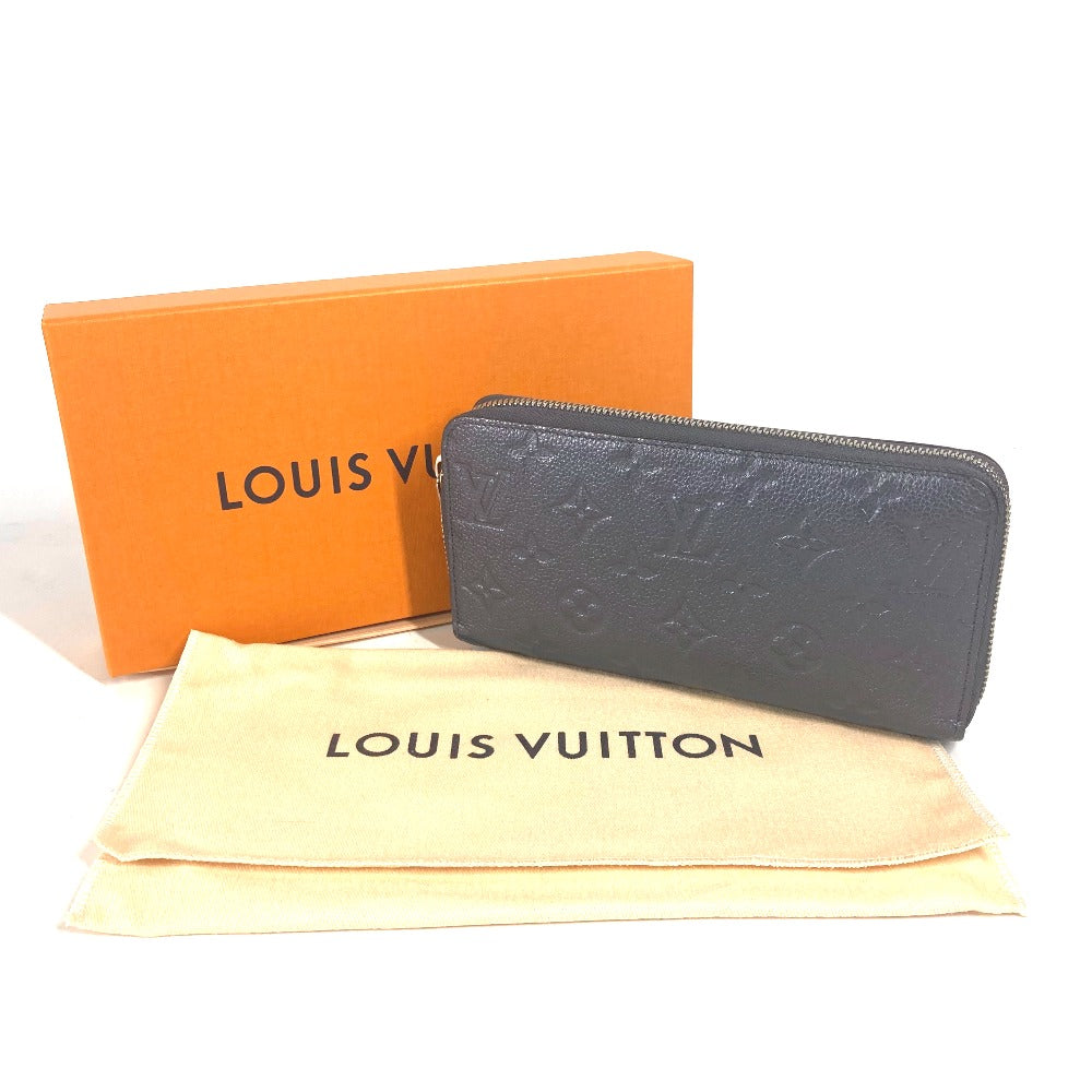 LOUIS VUITTON Long Wallet Purse M80958 Monogram Ann Platt Leather blue Monogram Ann Platt Zippy wallet Women Used Authentic