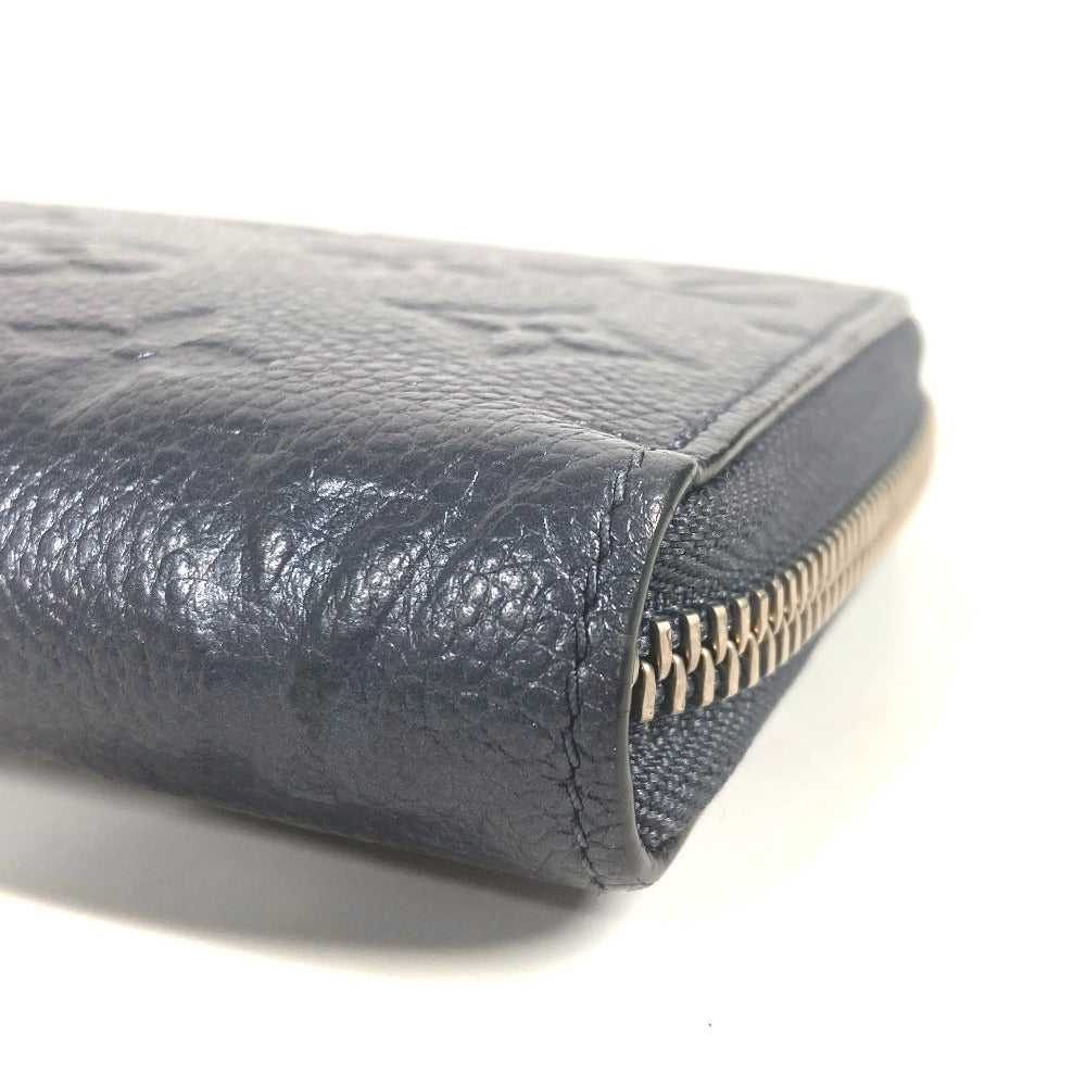 LOUIS VUITTON Long Wallet Purse M80958 Monogram Ann Platt Leather blue Monogram Ann Platt Zippy wallet Women Used Authentic