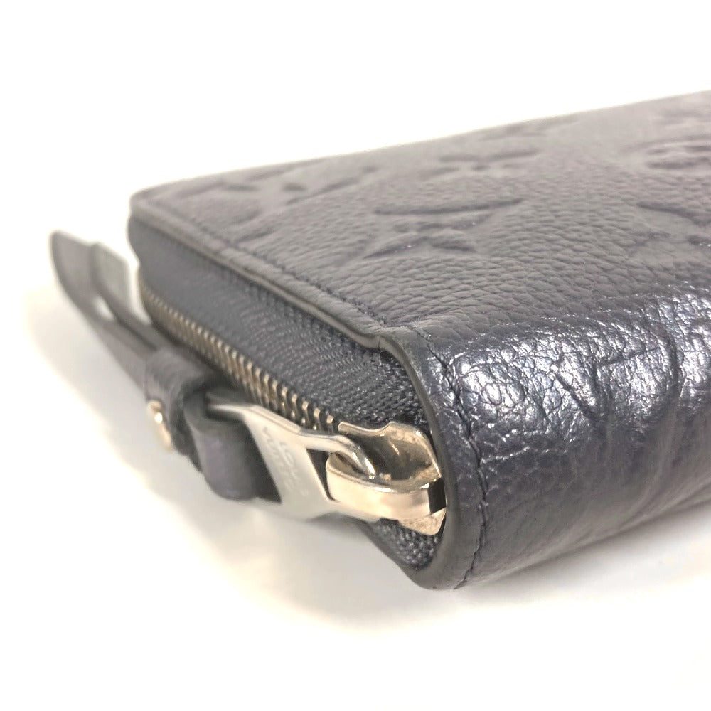 LOUIS VUITTON Long Wallet Purse M80958 Monogram Ann Platt Leather blue Monogram Ann Platt Zippy wallet Women Used Authentic