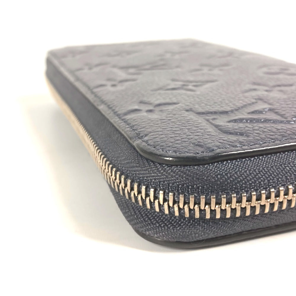 LOUIS VUITTON Long Wallet Purse M80958 Monogram Ann Platt Leather blue Monogram Ann Platt Zippy wallet Women Used Authentic