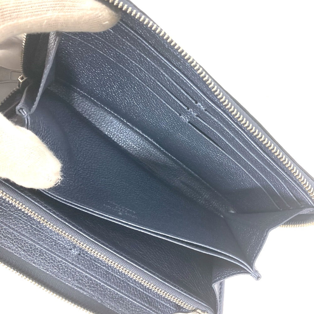 LOUIS VUITTON Long Wallet Purse M80958 Monogram Ann Platt Leather blue Monogram Ann Platt Zippy wallet Women Used Authentic