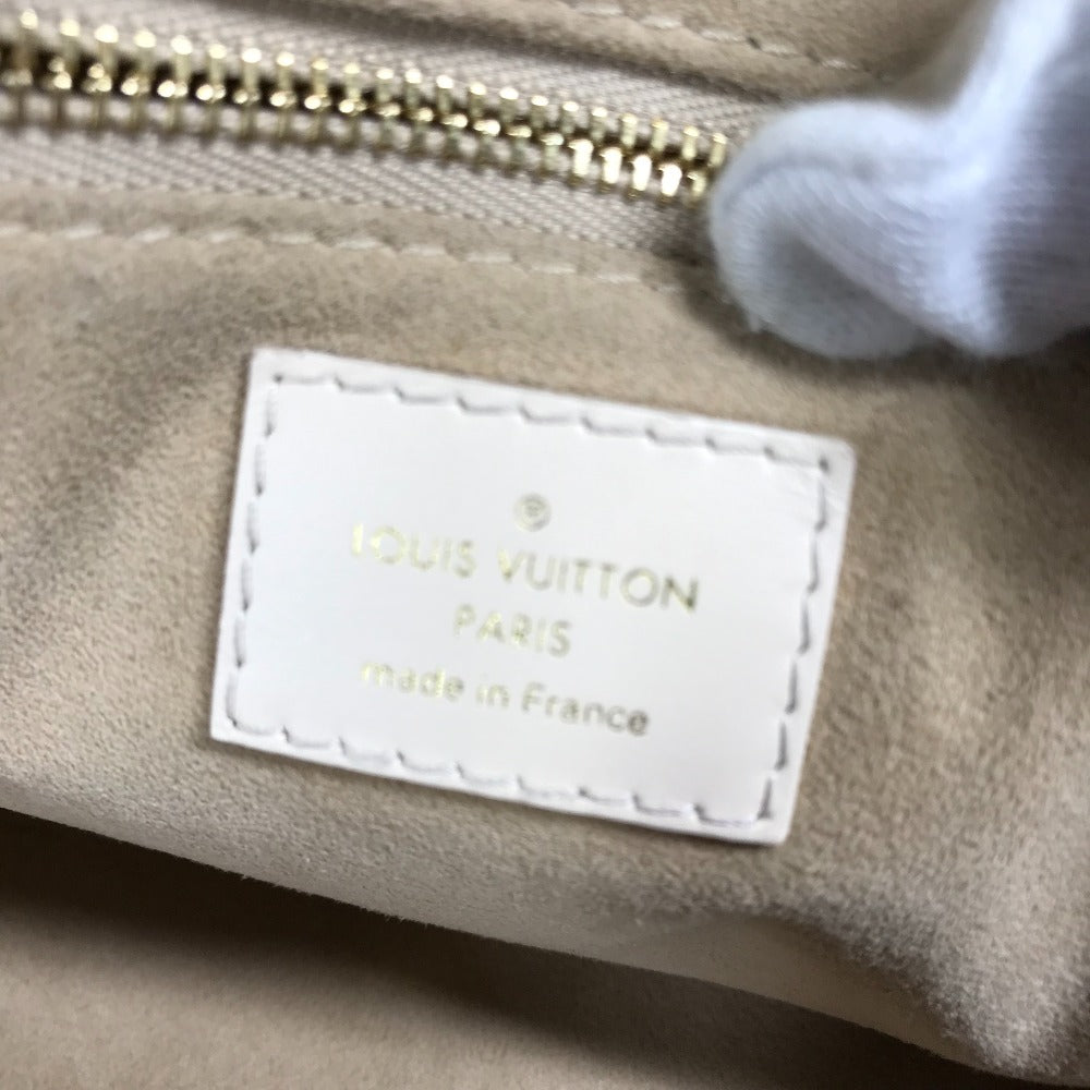 LOUIS VUITTON Shoulder Bag M45394 Monogram Ann Platt Leather white Monogram Ann Platt Petite Malle Souple Women Used Authentic