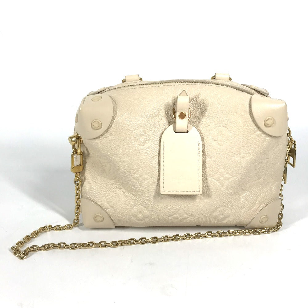 LOUIS VUITTON Shoulder Bag M45394 Monogram Ann Platt Leather white Monogram Ann Platt Petite Malle Souple Women Used Authentic