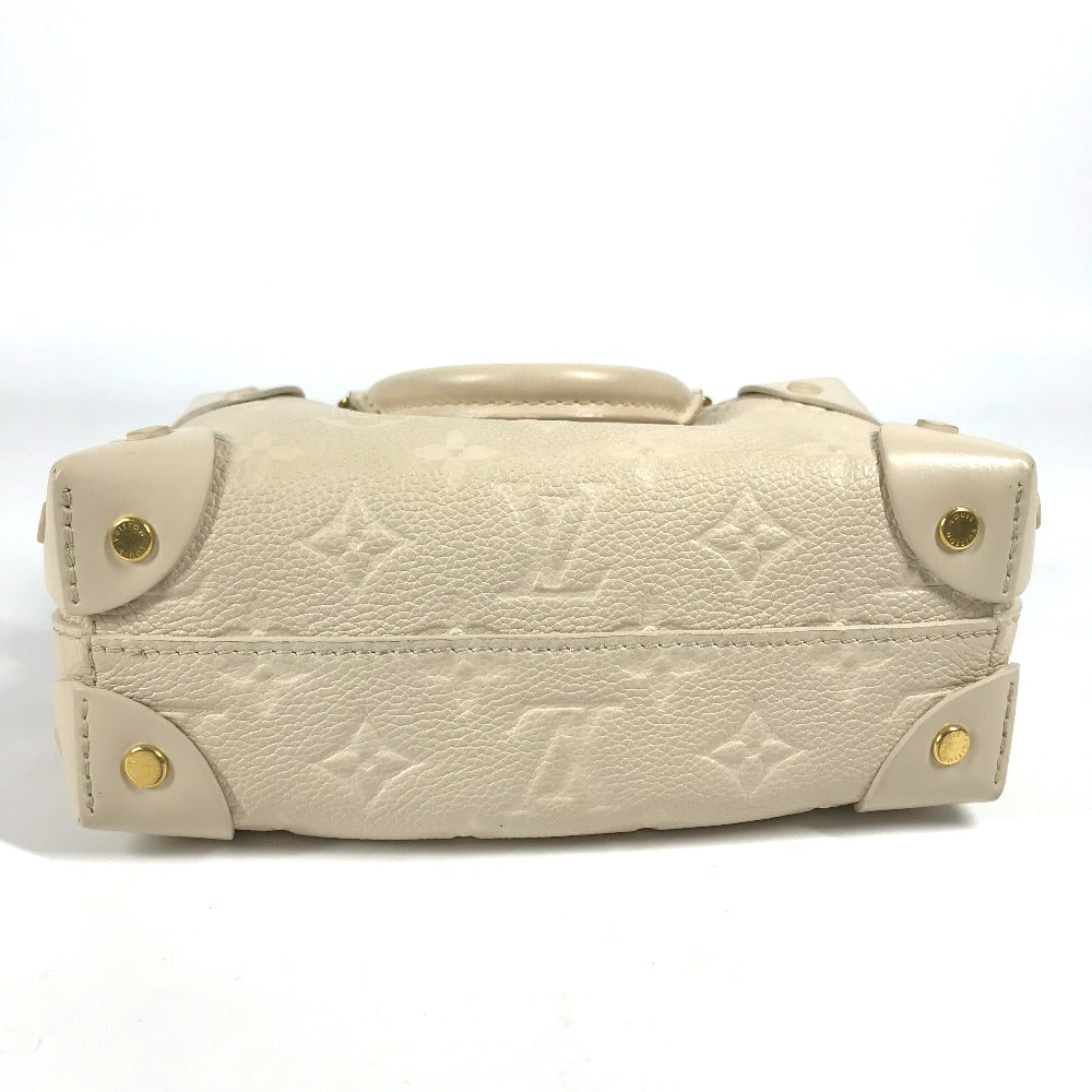 LOUIS VUITTON Shoulder Bag M45394 Monogram Ann Platt Leather white Monogram Ann Platt Petite Malle Souple Women Used Authentic