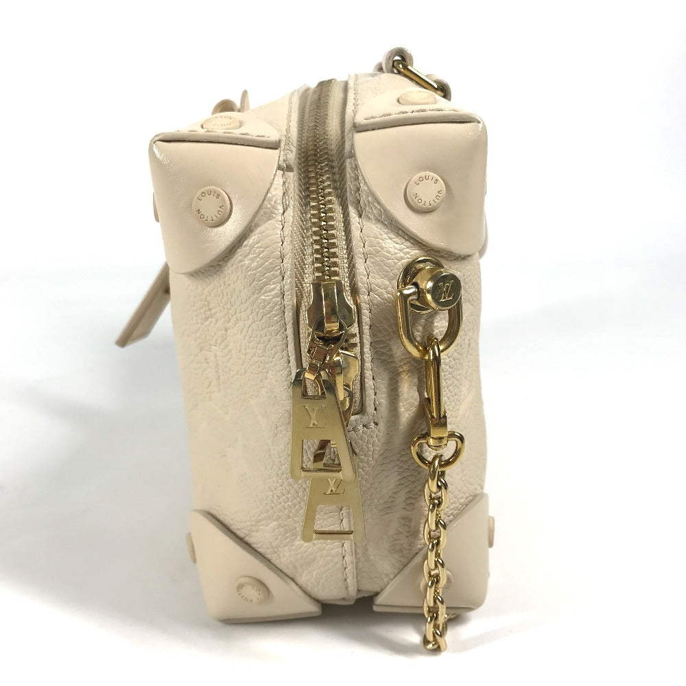 LOUIS VUITTON Shoulder Bag M45394 Monogram Ann Platt Leather white Monogram Ann Platt Petite Malle Souple Women Used Authentic