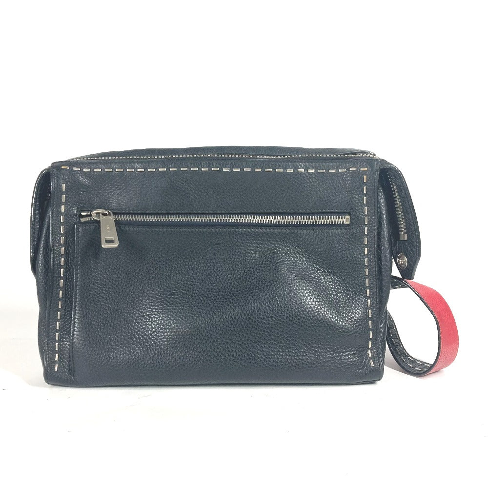 FENDI Shoulder Bag 7VA407 leather black Messenger bag Celeria mens Used Authentic