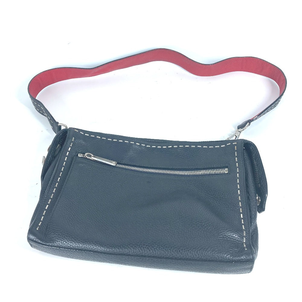 FENDI Shoulder Bag 7VA407 leather black Messenger bag Celeria mens Used Authentic