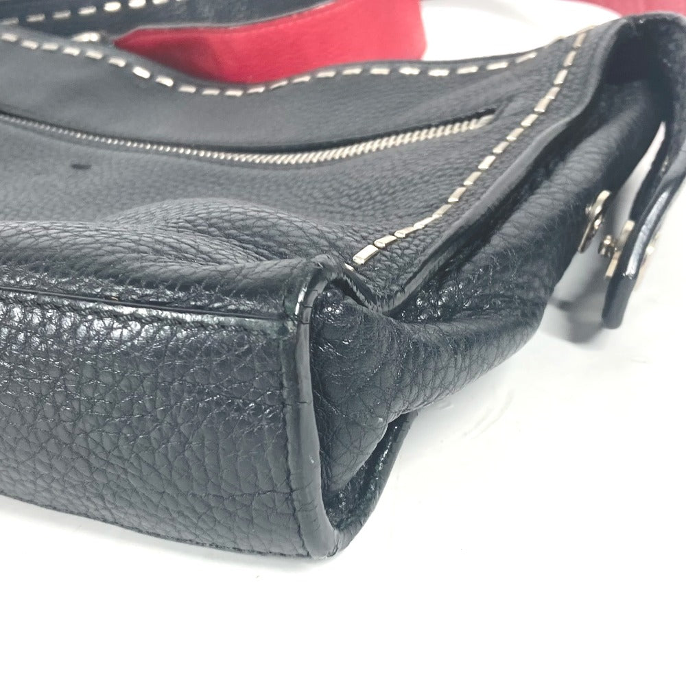 FENDI Shoulder Bag 7VA407 leather black Messenger bag Celeria mens Used Authentic