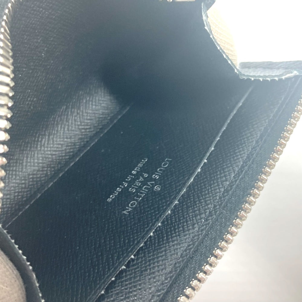 LOUIS VUITTON Coin case M63375 Taiga Leather black Taiga Portemonejour