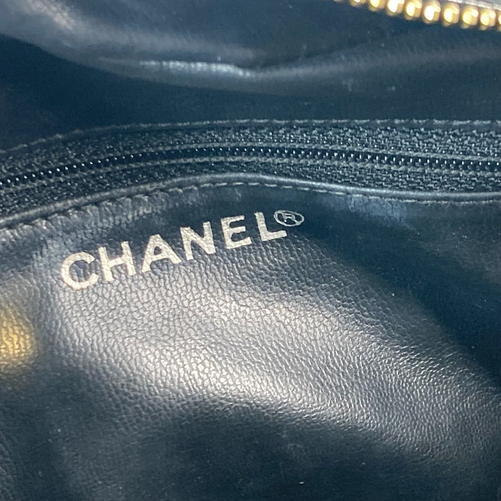CHANEL Cosmetics Pouch enamel black Cosmetic porch CC COCO Mark