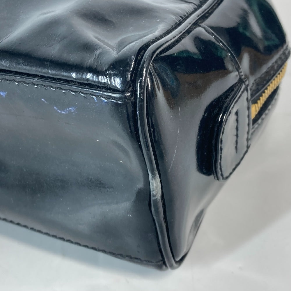CHANEL Cosmetics Pouch enamel black Cosmetic porch CC COCO Mark