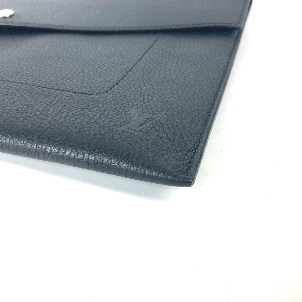 LOUIS VUITTON Clutch bag M62250 Taurillon Clemence Leather black LV logo pochette envelope