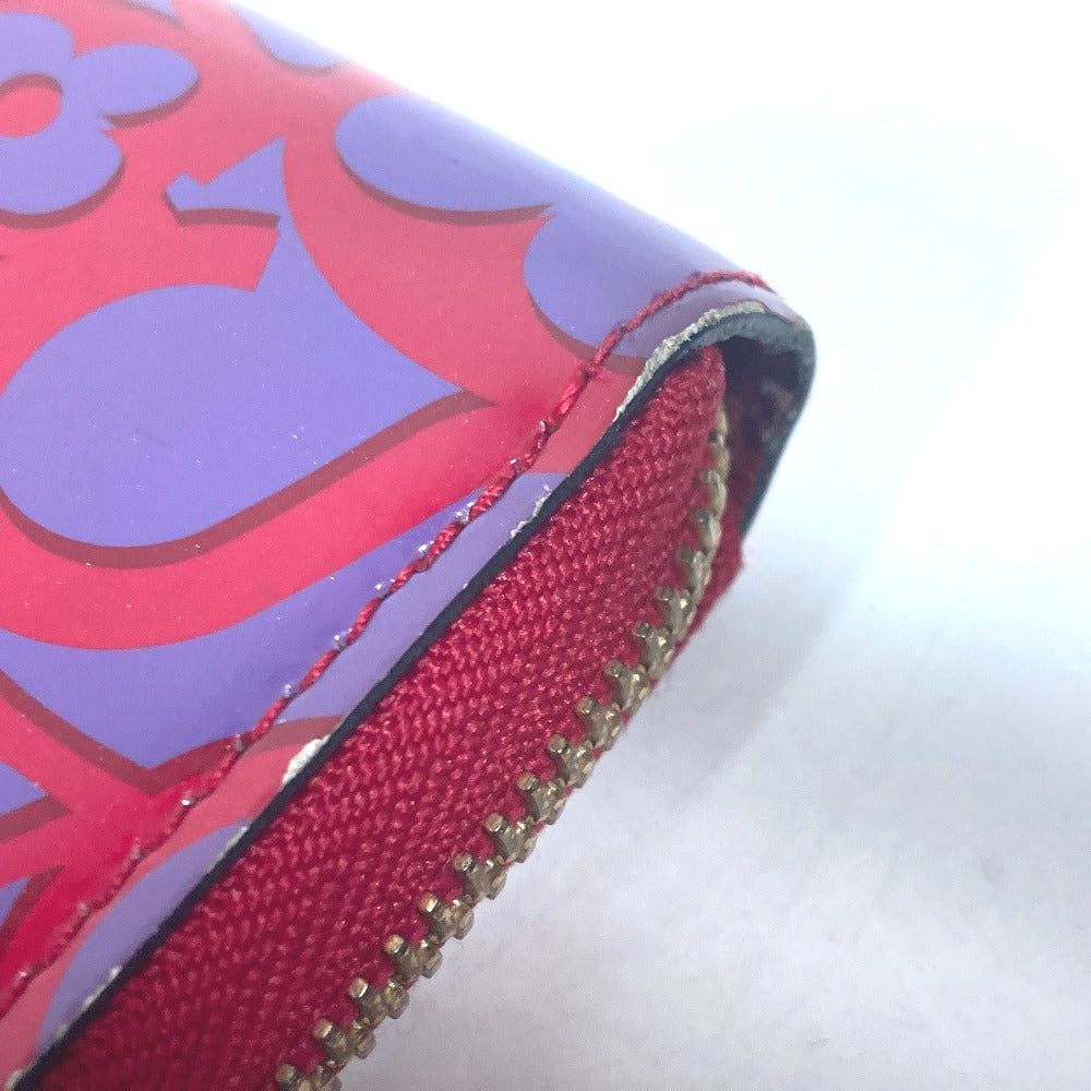 LOUIS VUITTON Long Wallet Purse M90123 Patent leather pink Vernis suite monogram Zippy wallet
