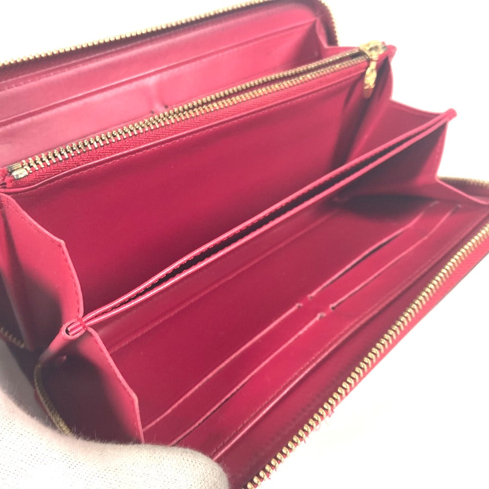 LOUIS VUITTON Long Wallet Purse M90123 Patent leather pink Vernis suite monogram Zippy wallet