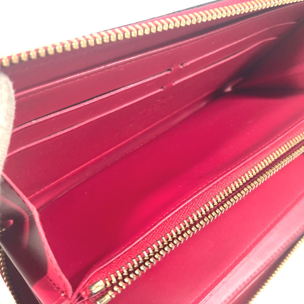LOUIS VUITTON Long Wallet Purse M90123 Patent leather pink Vernis suite monogram Zippy wallet