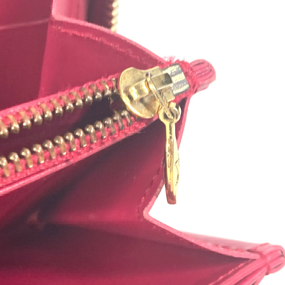 LOUIS VUITTON Long Wallet Purse M90123 Patent leather pink Vernis suite monogram Zippy wallet