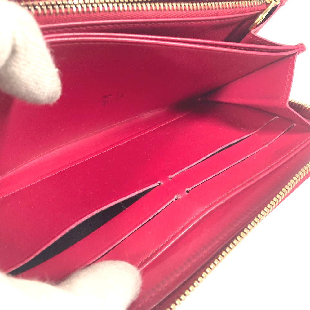 LOUIS VUITTON Long Wallet Purse M90123 Patent leather pink Vernis suite monogram Zippy wallet
