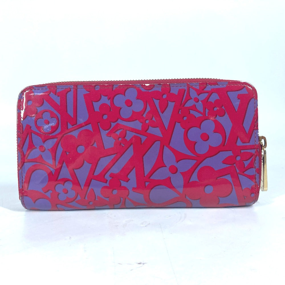 LOUIS VUITTON Long Wallet Purse M90123 Patent leather pink Vernis suite monogram Zippy wallet