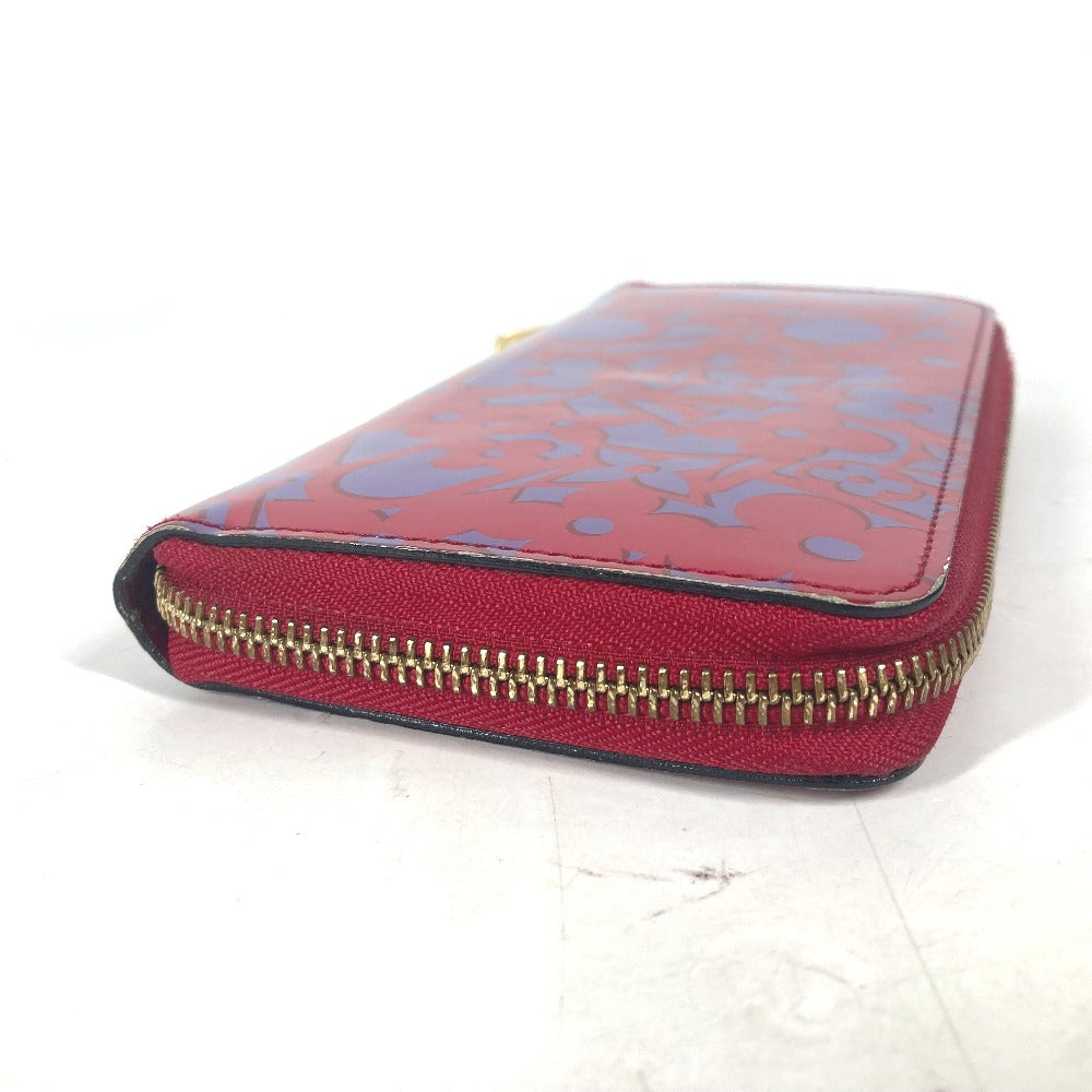 LOUIS VUITTON Long Wallet Purse M90123 Patent leather pink Vernis suite monogram Zippy wallet