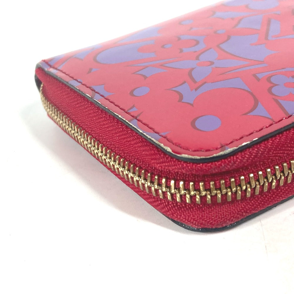 LOUIS VUITTON Long Wallet Purse M90123 Patent leather pink Vernis suite monogram Zippy wallet