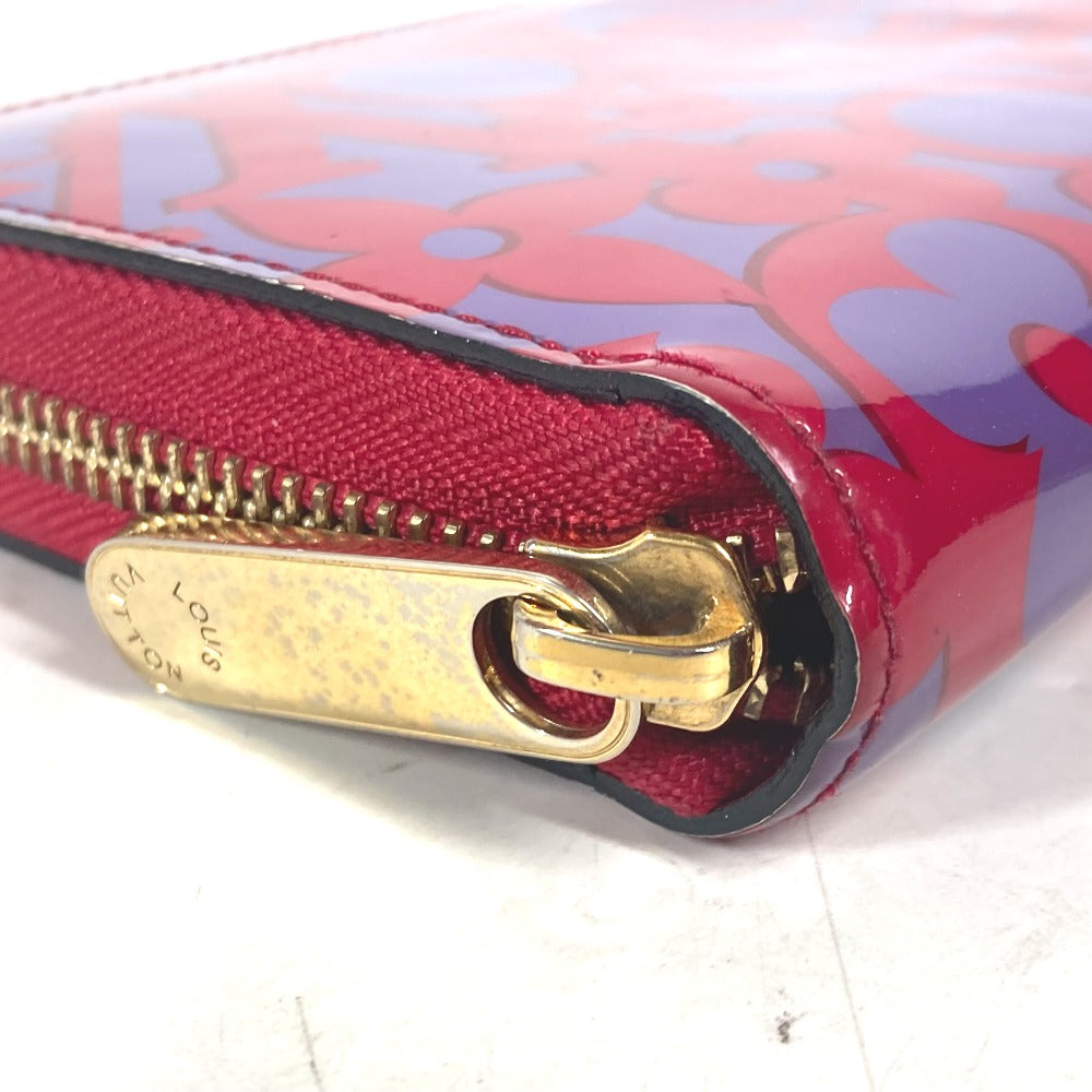LOUIS VUITTON Long Wallet Purse M90123 Patent leather pink Vernis suite monogram Zippy wallet