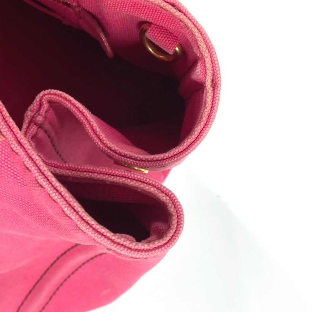PRADA Tote Bag 1BG642 canvas pink Canapa logo M