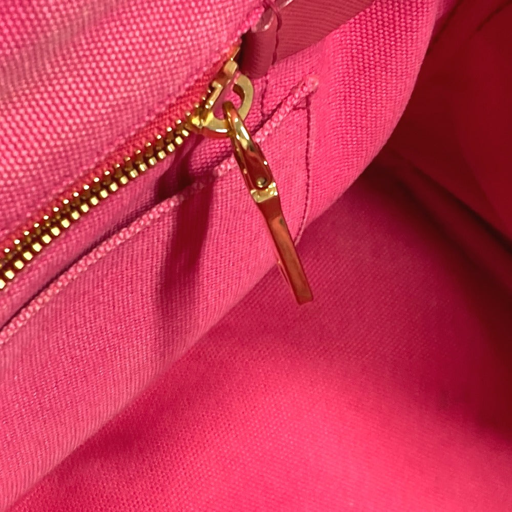PRADA Tote Bag 1BG642 canvas pink Canapa logo M