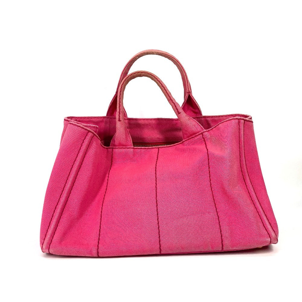PRADA Tote Bag 1BG642 canvas pink Canapa logo M