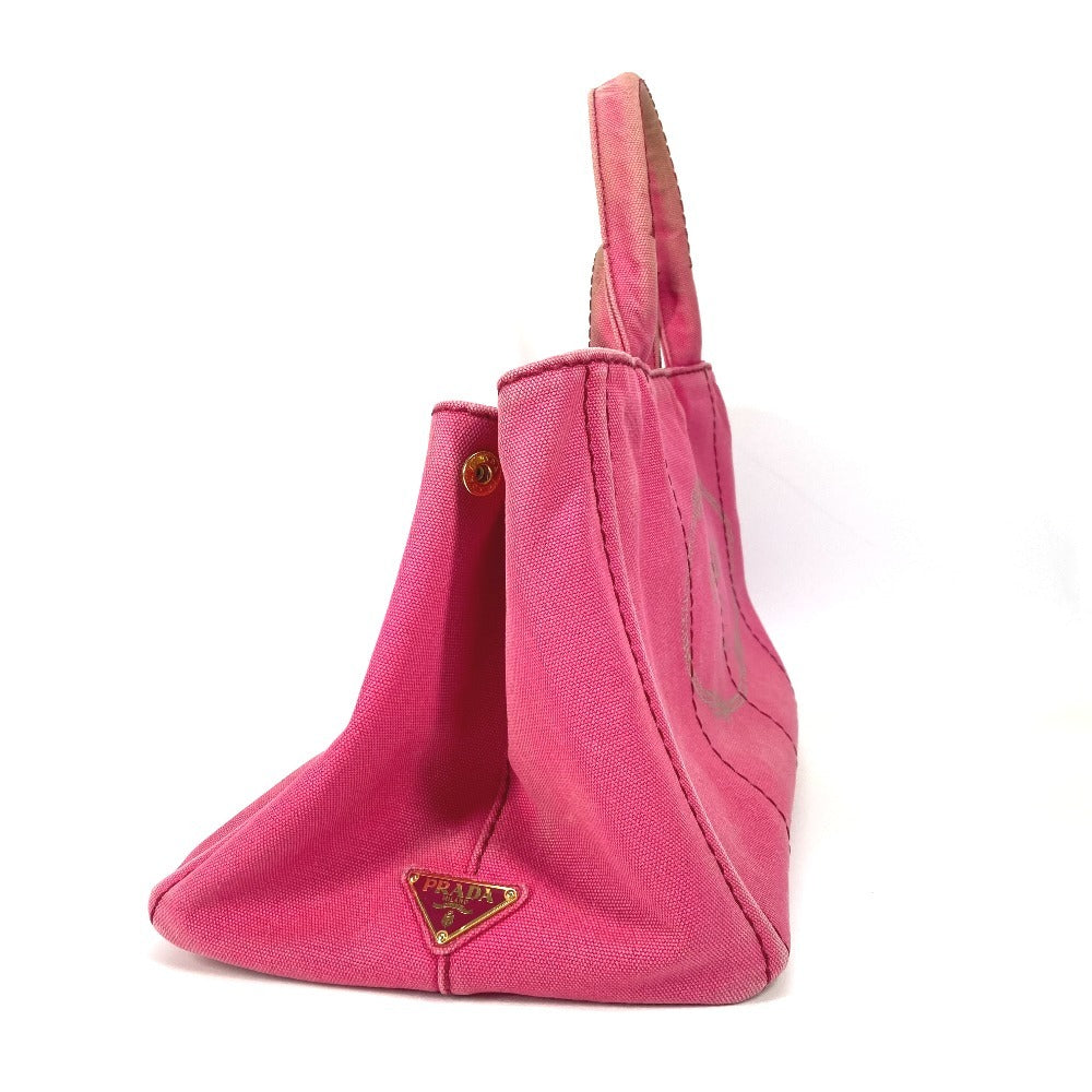 PRADA Tote Bag 1BG642 canvas pink Canapa logo M