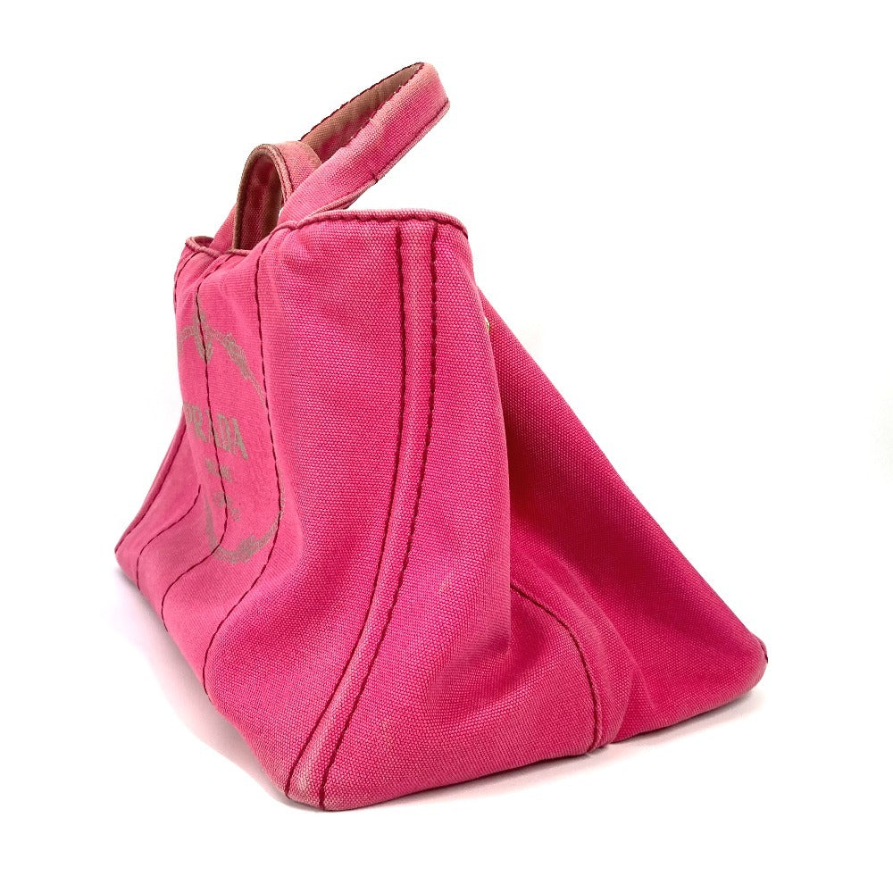 PRADA Tote Bag 1BG642 canvas pink Canapa logo M