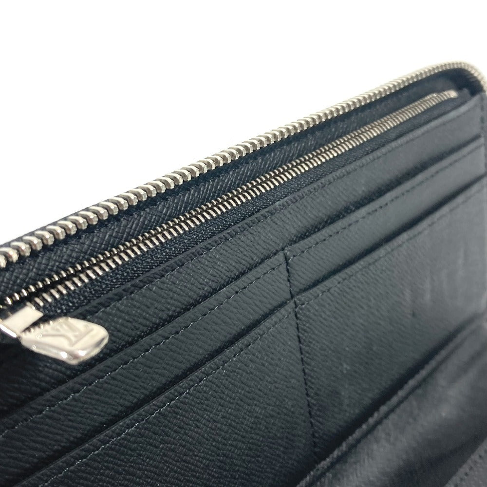 LOUIS VUITTON Long Wallet Purse M30731 Taiga Leather black Taiga Trio Color Zippy Wallet Vertical