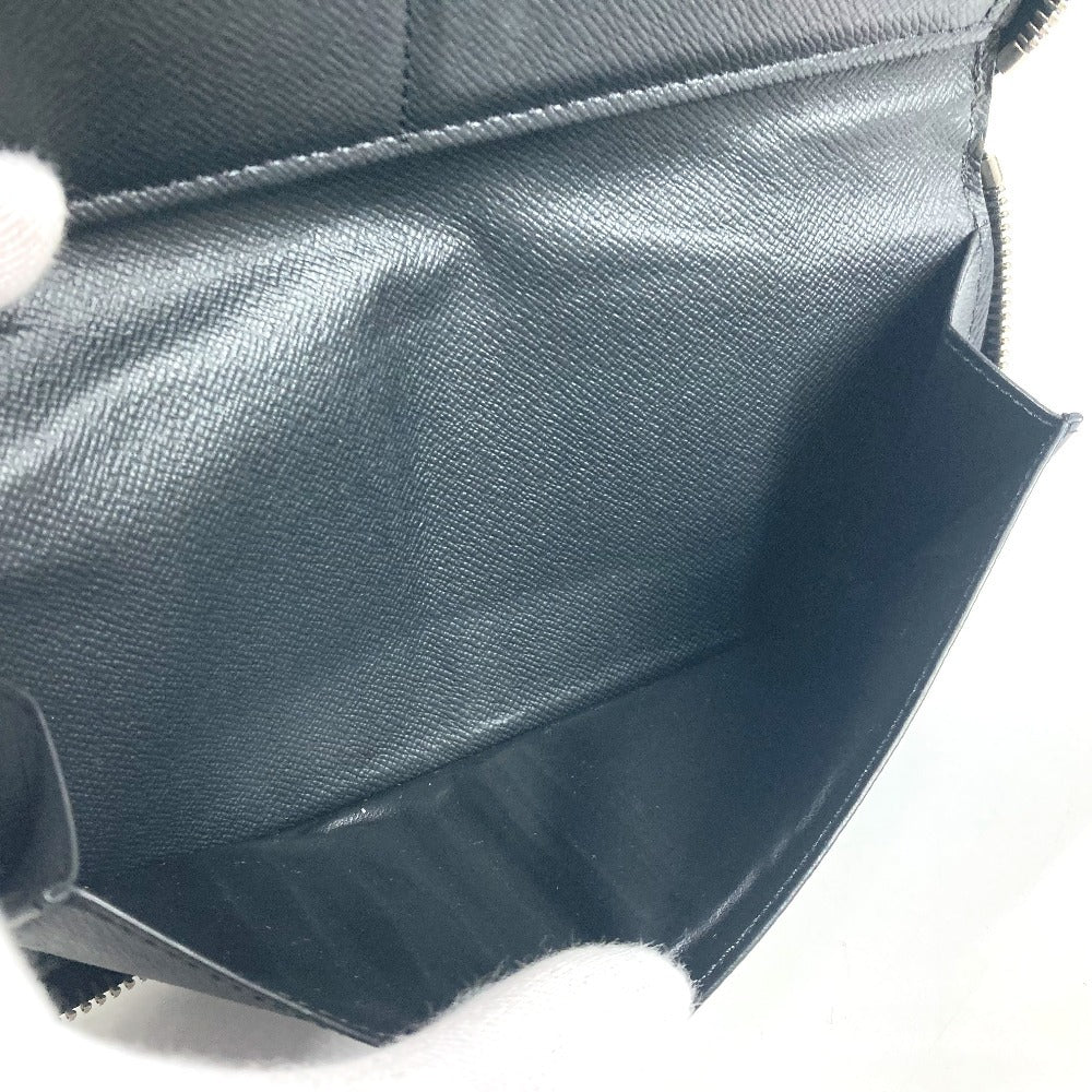 LOUIS VUITTON Long Wallet Purse M30731 Taiga Leather black Taiga Trio Color Zippy Wallet Vertical