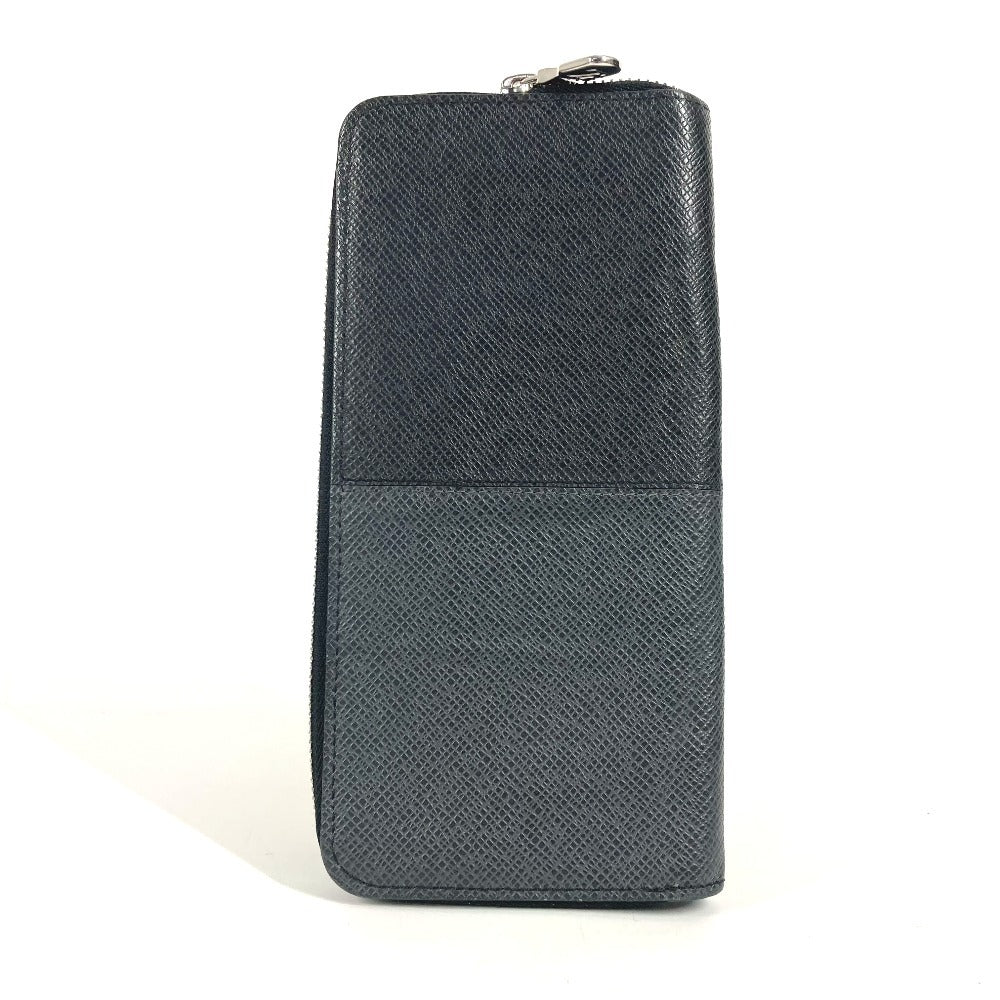 LOUIS VUITTON Long Wallet Purse M30731 Taiga Leather black Taiga Trio Color Zippy Wallet Vertical