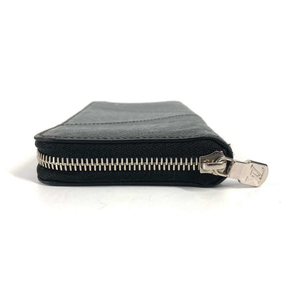 LOUIS VUITTON Long Wallet Purse M30731 Taiga Leather black Taiga Trio Color Zippy Wallet Vertical