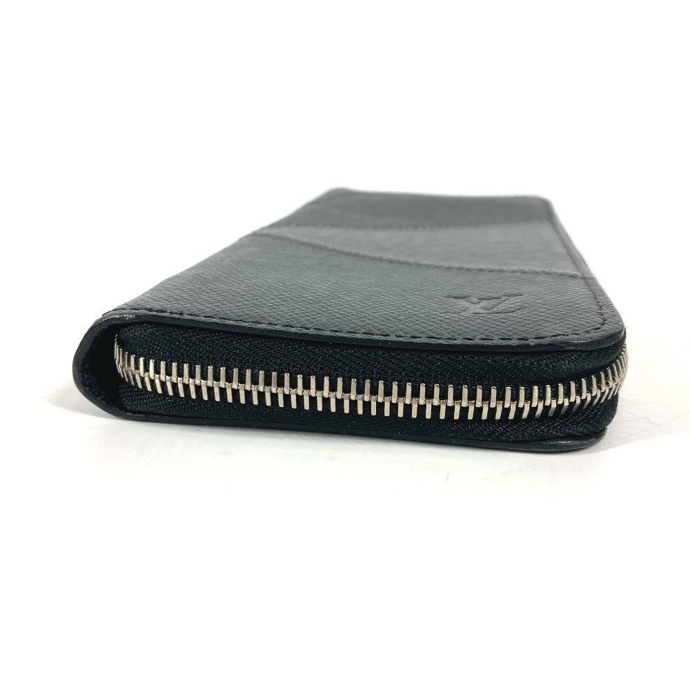 LOUIS VUITTON Long Wallet Purse M30731 Taiga Leather black Taiga Trio Color Zippy Wallet Vertical