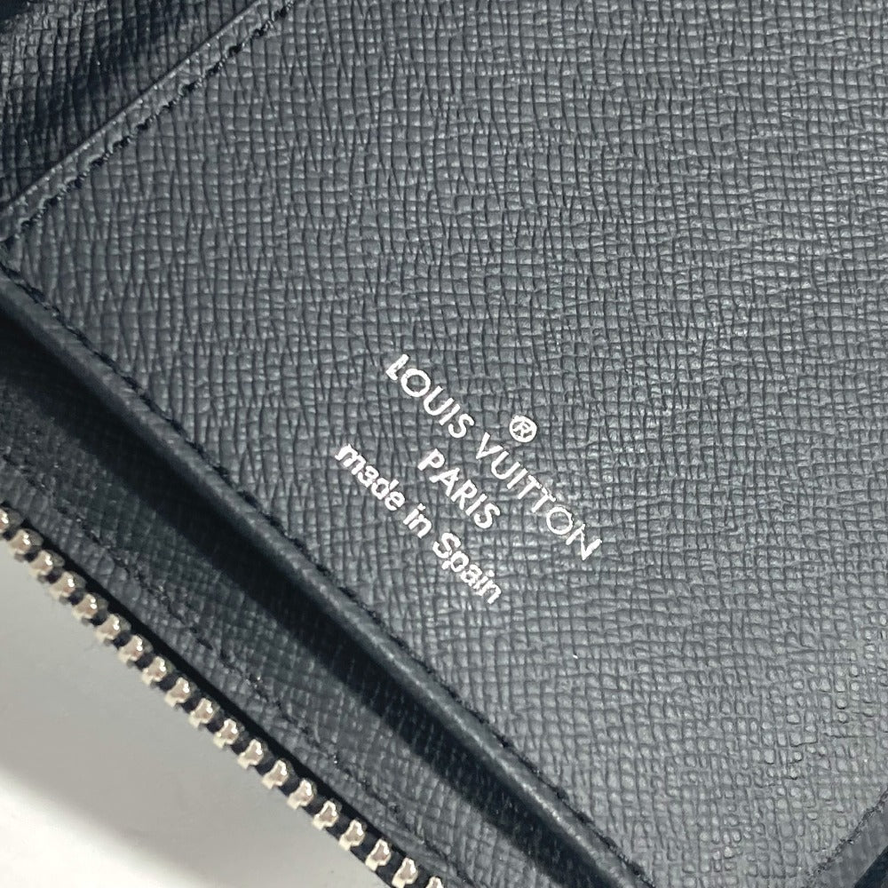 LOUIS VUITTON Long Wallet Purse M30731 Taiga Leather black Taiga Trio Color Zippy Wallet Vertical