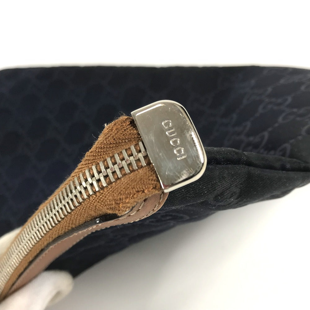 GUCCI Clutch bag 286209 Leather / nylon Navy GG logo